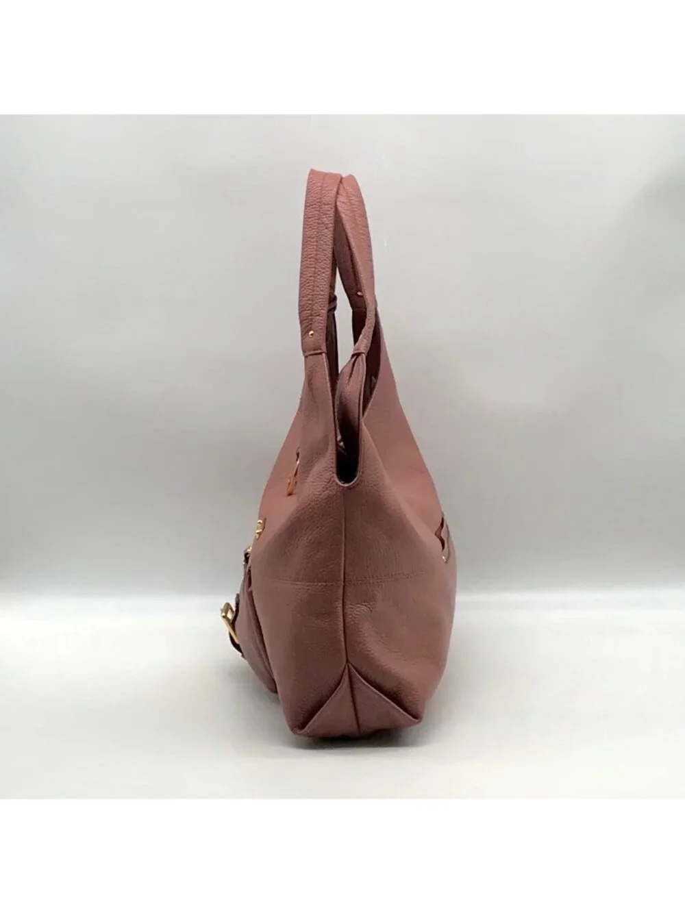 Michael Kors Mauve Pebbled Leather Austin Hobo Bag